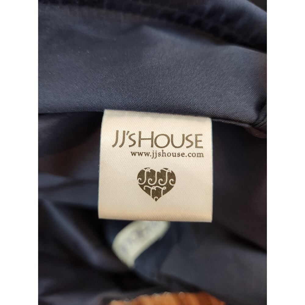 JJ's House navy blue silver floor length formal gown prom bridal event evening - Picture 13 of 13